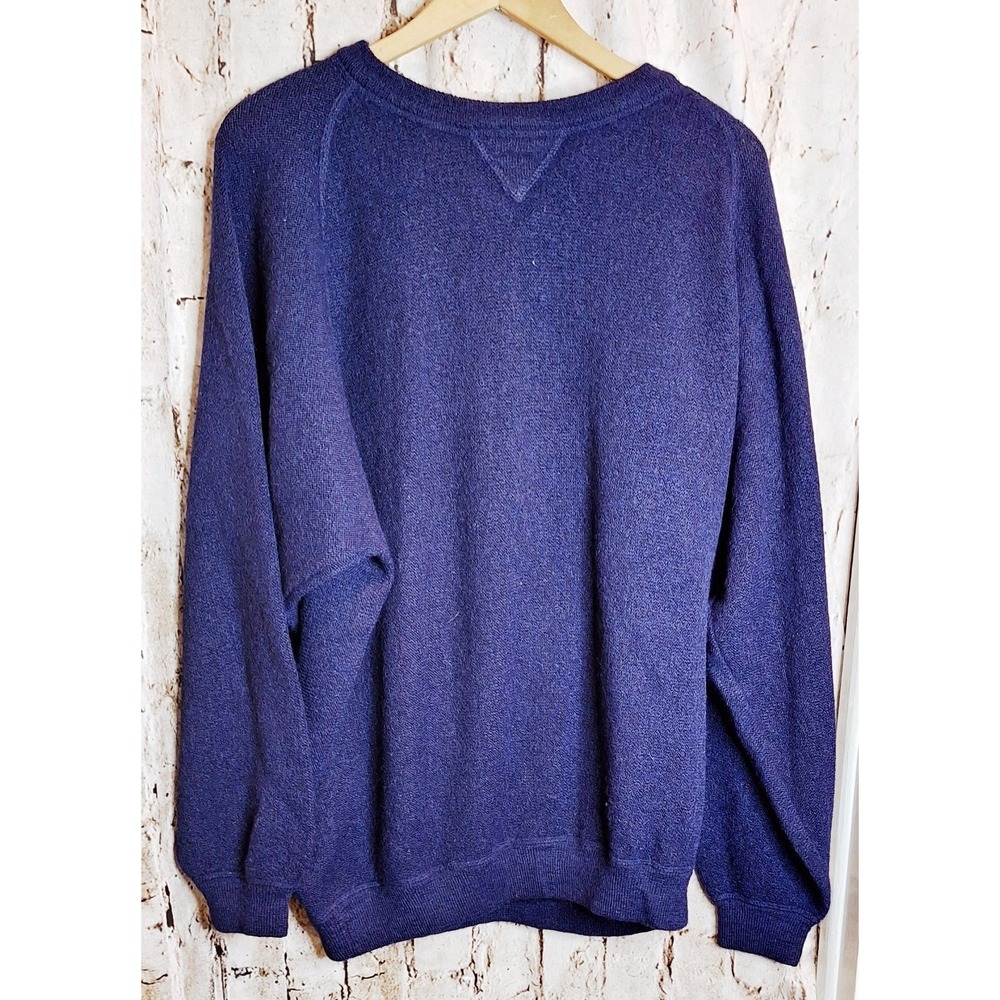Vintage‎ Andean 100% Alpaca Ex. large (XL) deep blue crew neck sweater